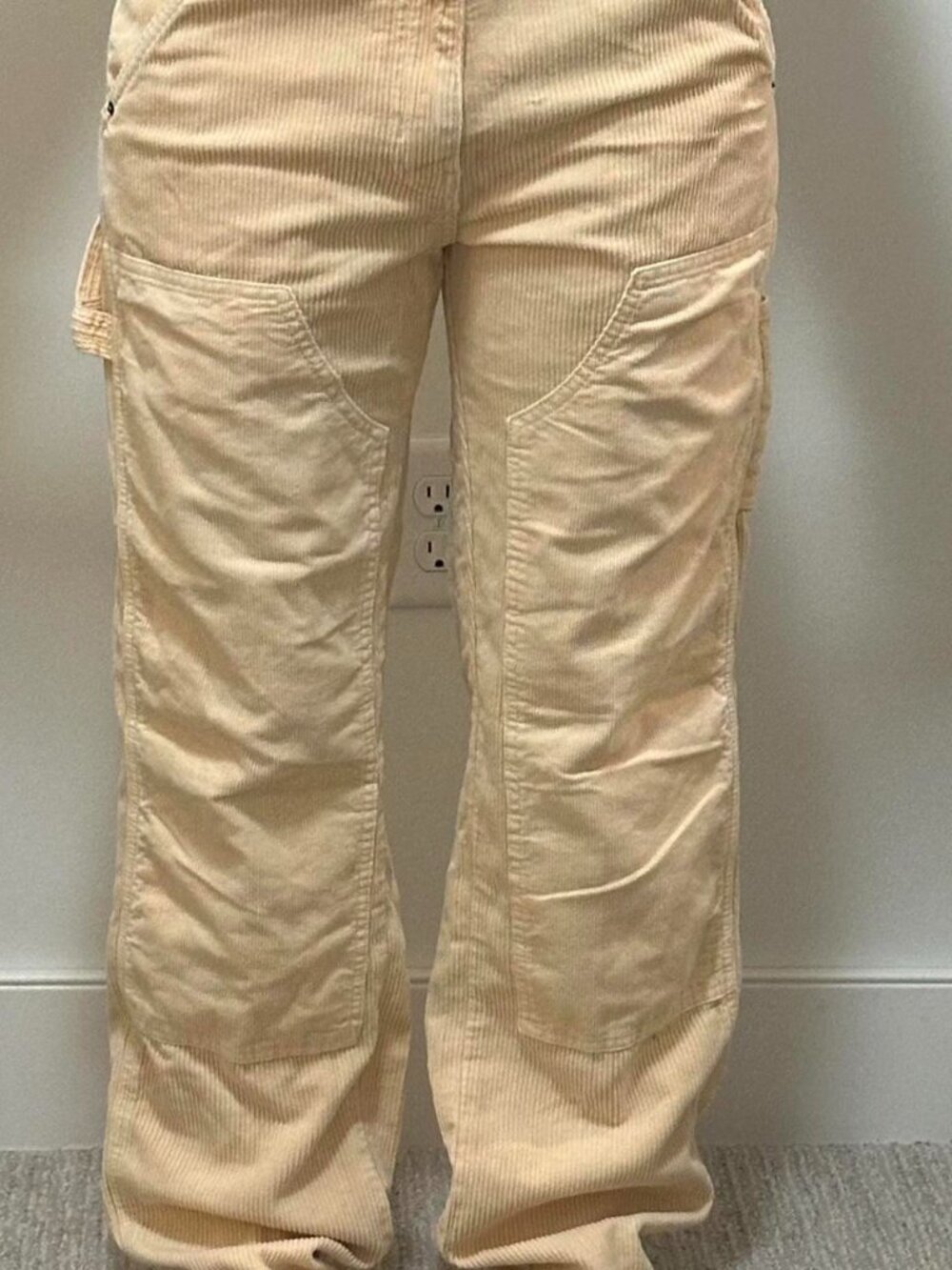 Beige BDG corduroy cargo pants